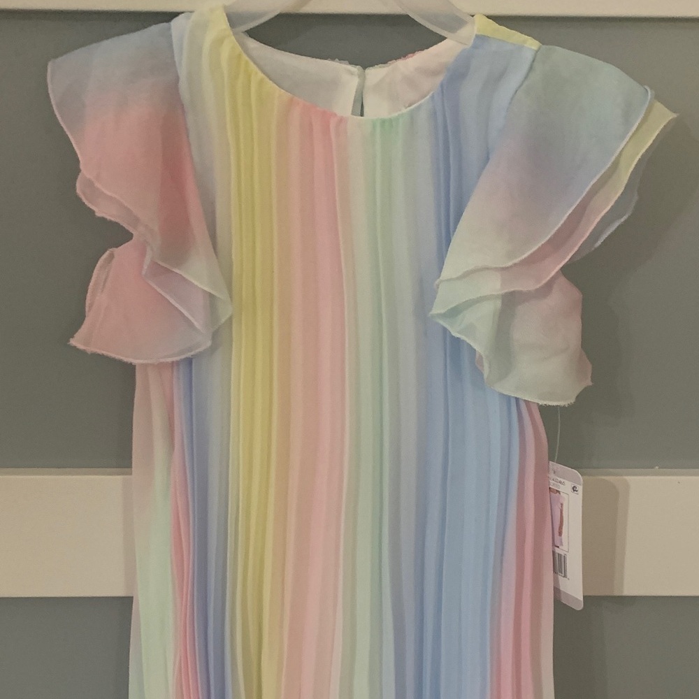 Rare Editions Pastel Striped Dress - Picture 3 of 3